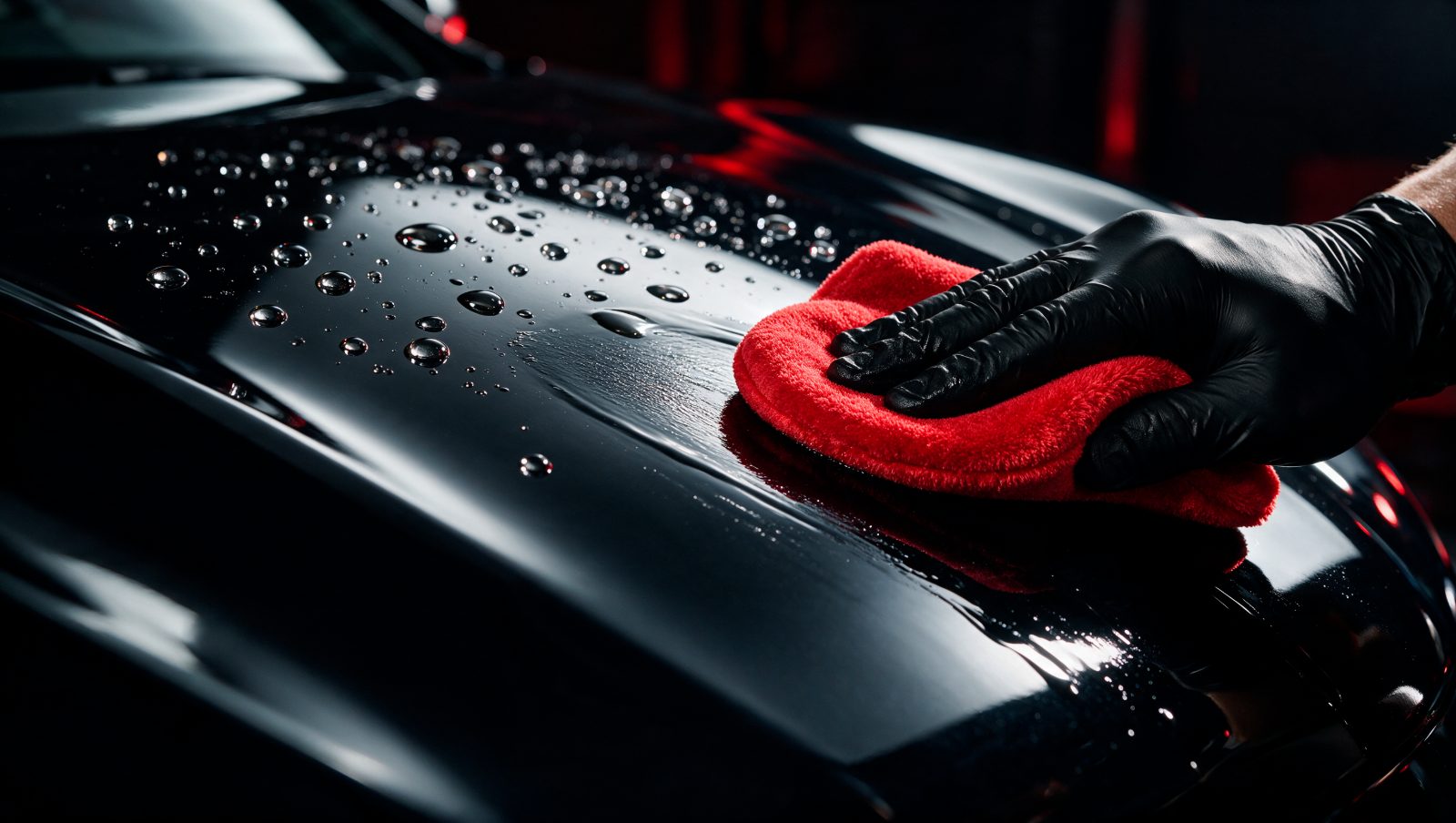Detailing profesional de RetoCars sobre carrocería negra